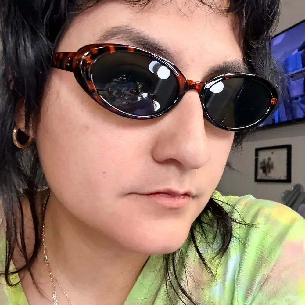 Euro summer tortoise oval sunglasses y2k 90s